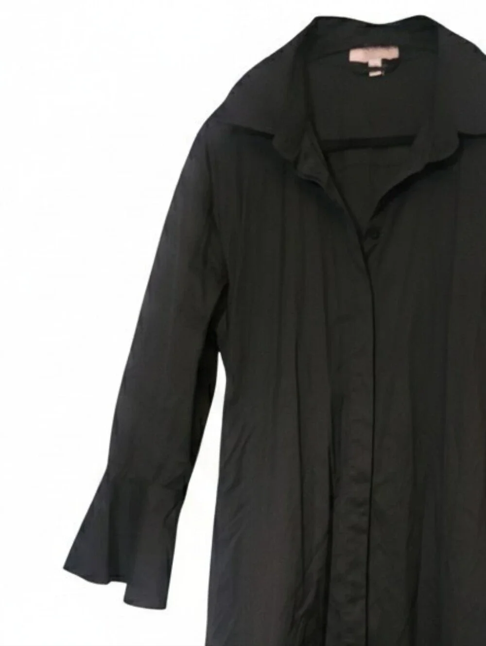 Chico's Black Midi Shirt Dress